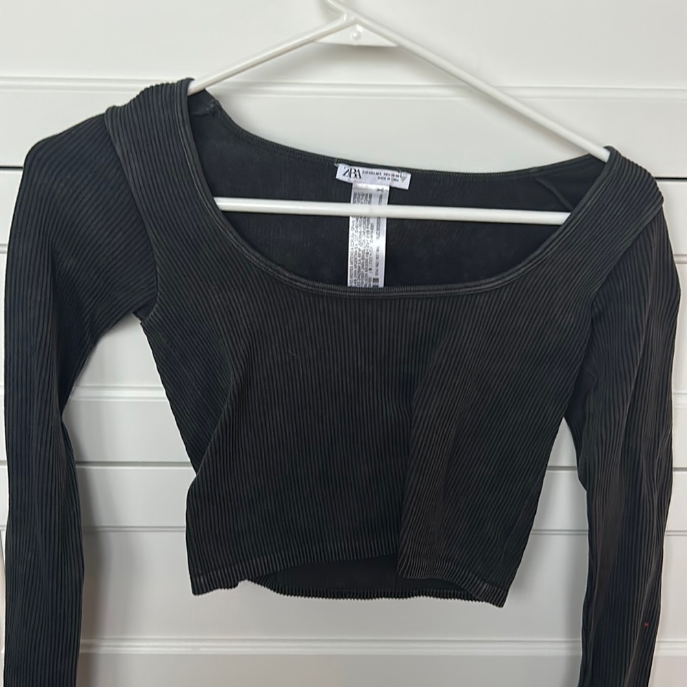Zara scoop neck long sleeve